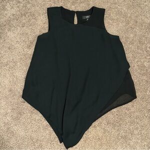 Mossimo Black Asymmetrical Sleeveless Dress Top